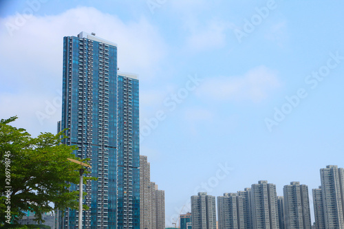 High Density Housing Development in Tsuen Wan, Hong Kong. Tsuen Wan is one of the new towns in Hong Kong 
