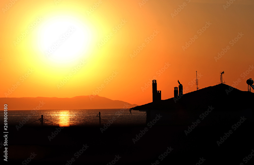 Beautiful sunrise in Stavros 