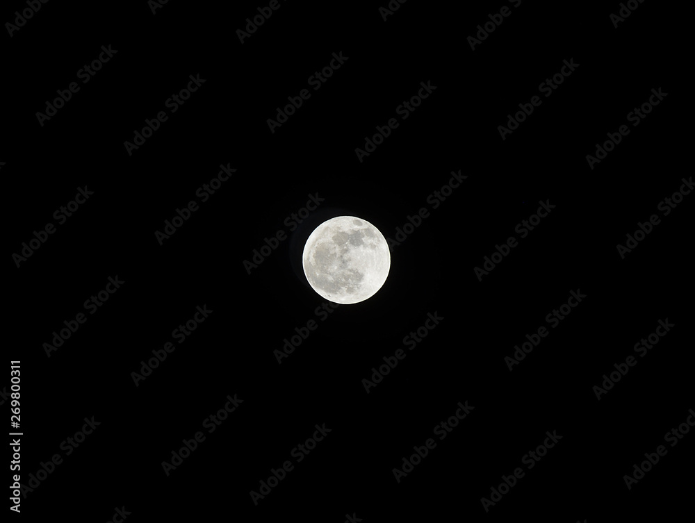 Full Moon Closeup Macro on Black Background Full Moon Closeup Macro on Black Background