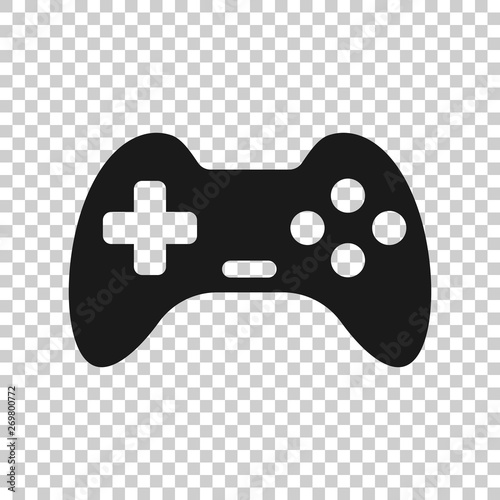 Joystick sign icon in transparent style. Gamepad vector illustration on isolated background. Gaming console controller business concept.
