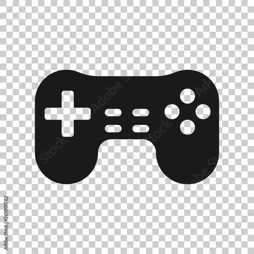 Joystick sign icon in transparent style. Gamepad vector illustration on isolated background. Gaming console controller business concept.