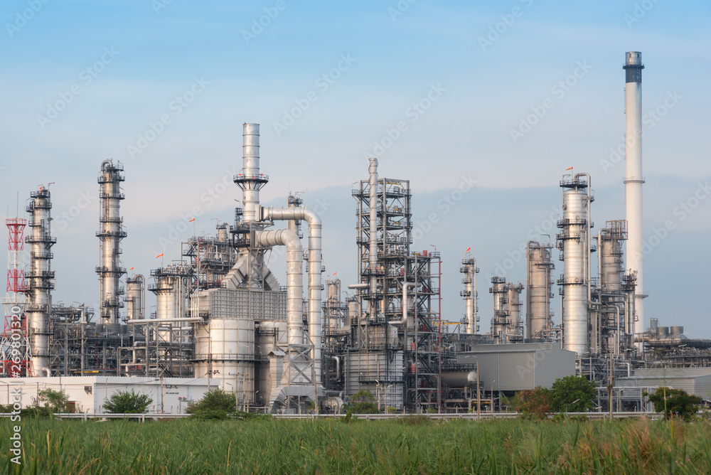 Oil Refinery factory in the morning