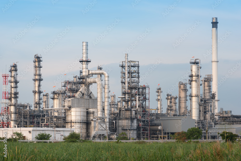 Oil Refinery factory in the morning Oil Refinery factory in the morning