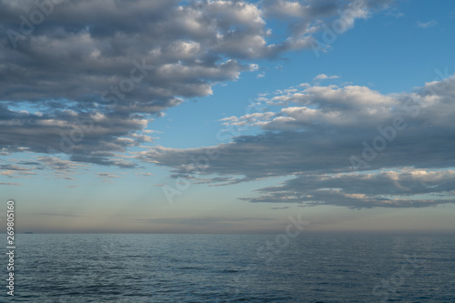 Sunset sky over the sea