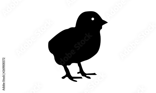 Chicken vector icon for farm-related designs and animal illustrations