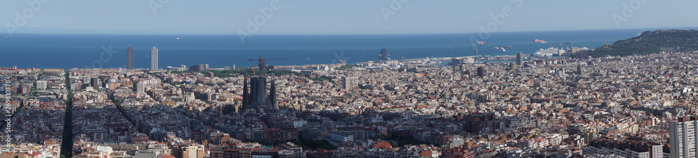 Aerial view of Barcelona from El Carmel Bunkers Aerial view of Barcelona from El Carmel Bunkers