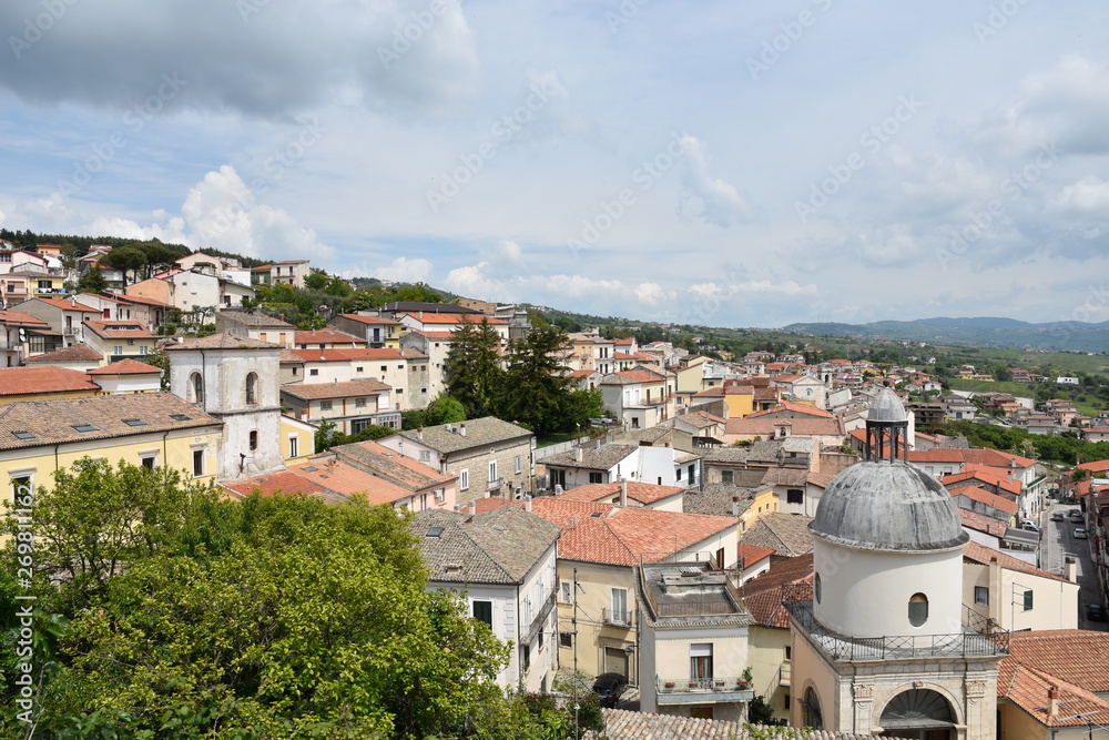 View of the town of Gesualdo in southern Italy