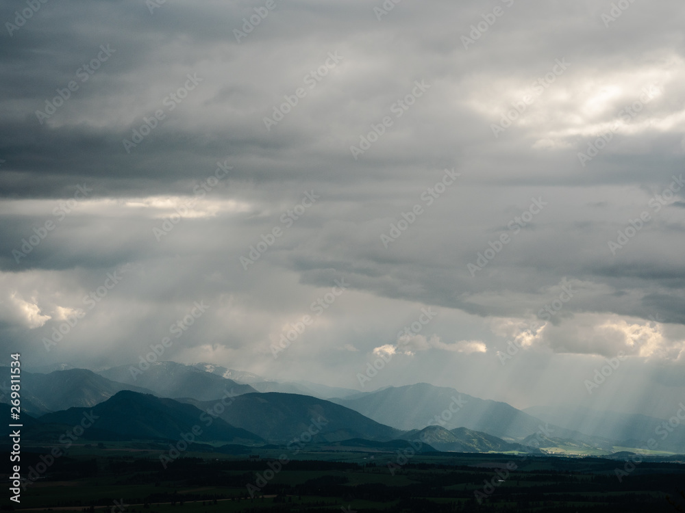 sunset in the mountains
