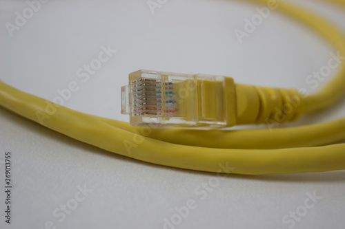 Internet cable on white background isolated