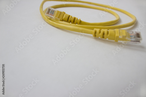 Internet cable on white background isolated