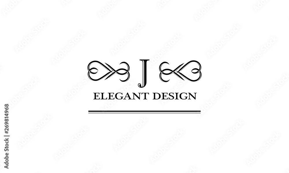 Magnificent brand with calligraphy letter. Branding styles of classic style. Vector illustration.