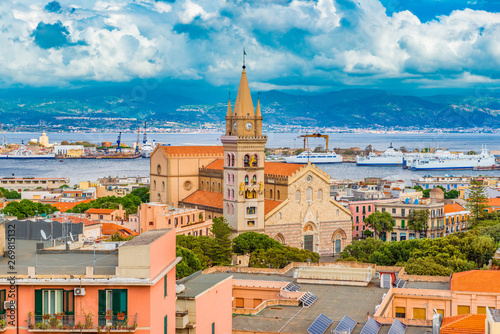 Cityscape of Messina, Sicily, Italy photo