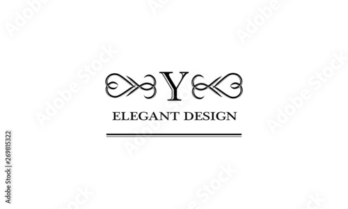 Magnificent brand with calligraphy letter. Branding styles of classic style. Vector illustration.