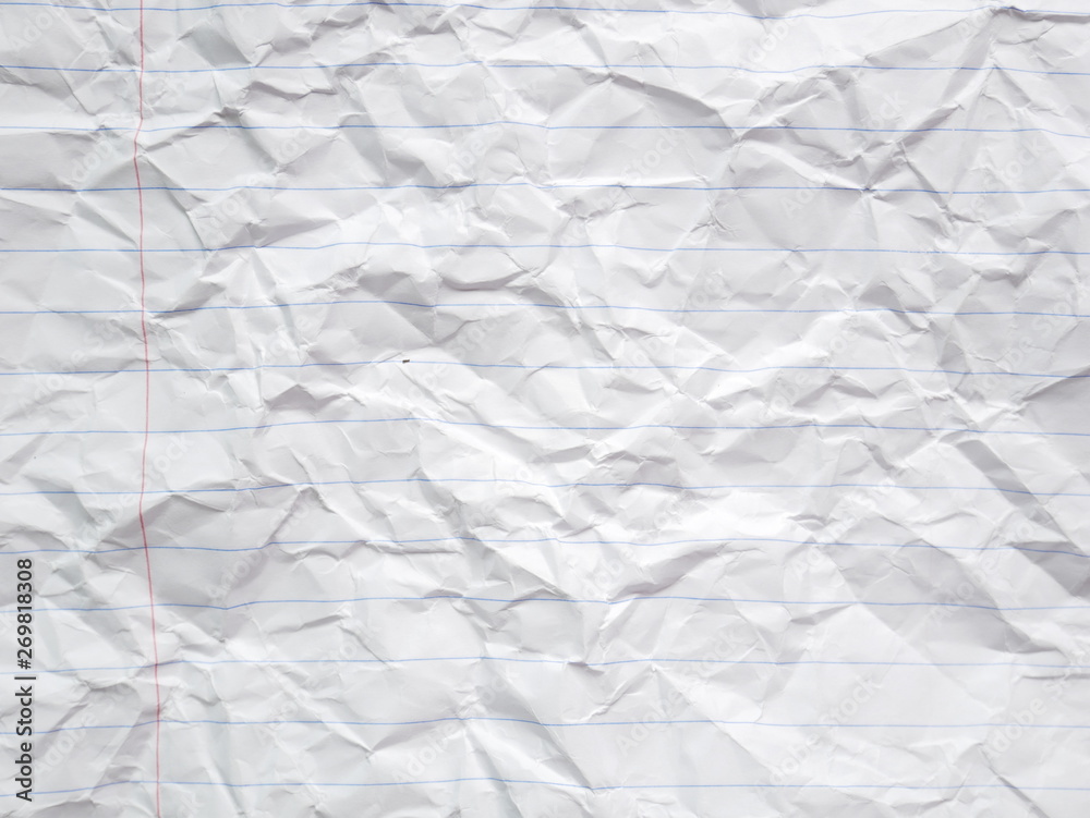 Naklejka premium crumpled white paper background, old letter texture