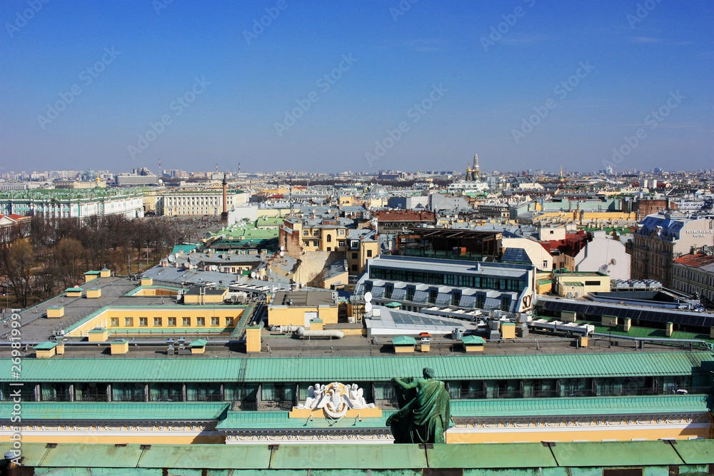 Panorama of the ancient city of St. Petersburg