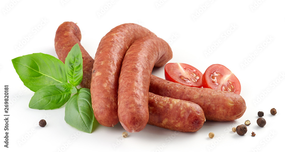 smoked sausages with herbs and spices smoked sausages with herbs and spices