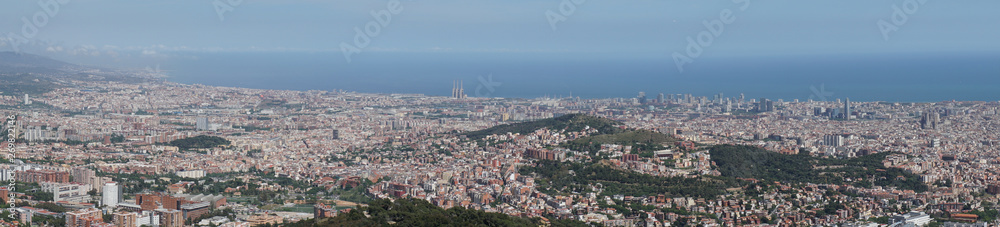 View of Barcelona from Tibidabo park