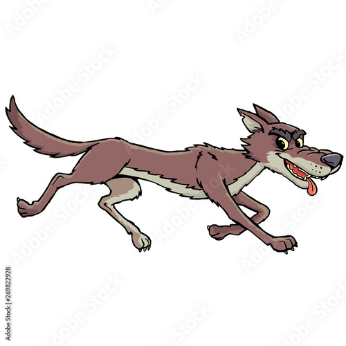 wild dog, coyote or wolf in a race pass by you