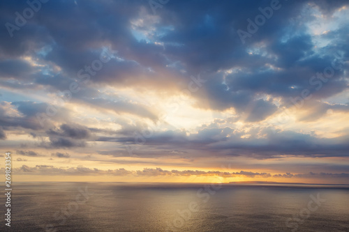 beautiful sunset on the sea