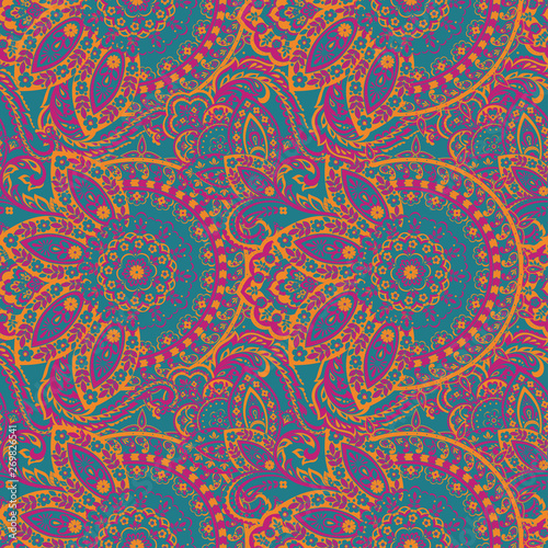 Floral seamless paisley pattern