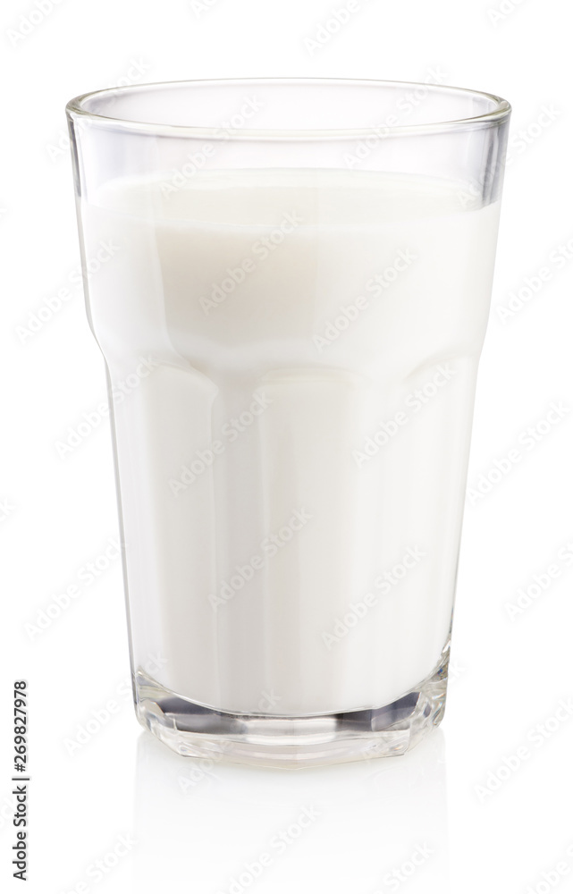 Glass of fresh milk isolated on white background Glass of fresh milk isolated on white background