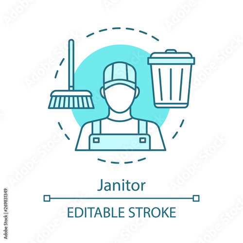 Janitor concept icon