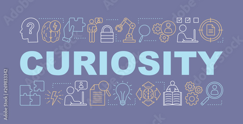 Curiosity word concepts banner