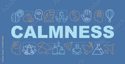 Calmness word concepts banner