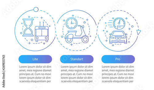 Tariff plans vector infographic template