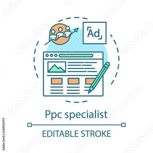 Ppc specialist concept icon