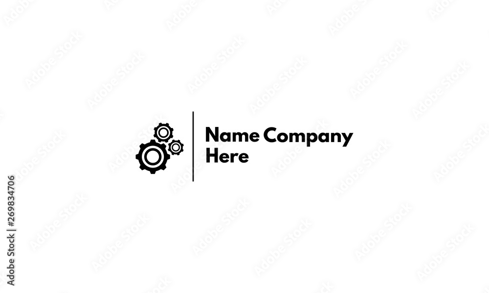 Gear Mechanic abstract black vector logo design Gear Mechanic abstract black vector logo design