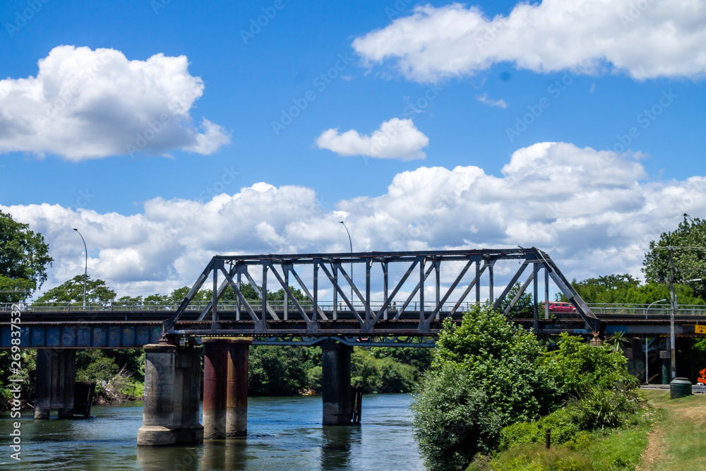 Fototapeta premium War memorials list the supreme sacrifice, Ngaruawahia, Waikato, New Zealand