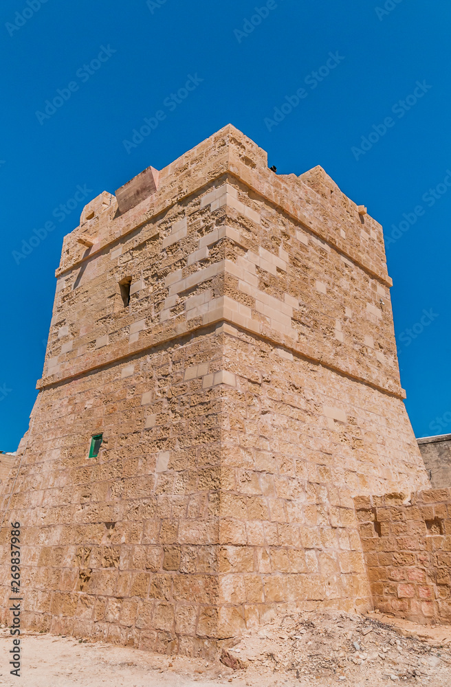 medievil tower in Valletta, Malta