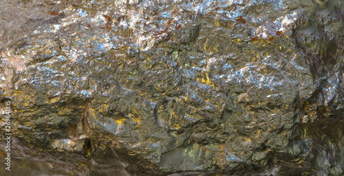 texture of natural geological mineral golden pyrite