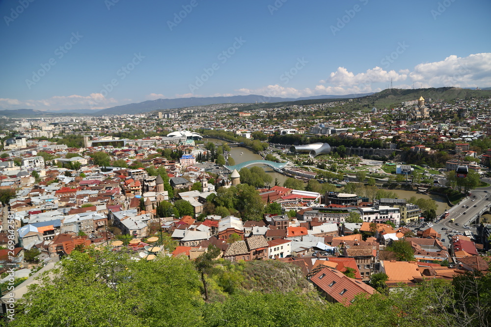 in georgia tbilisi the view of the city