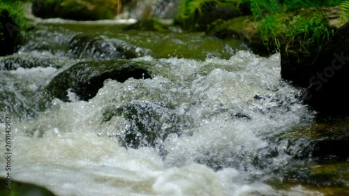 waterfall in athe vallye thurytal, austria photo