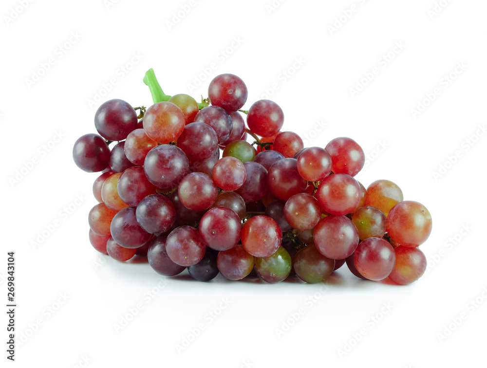 bunch of grape on white