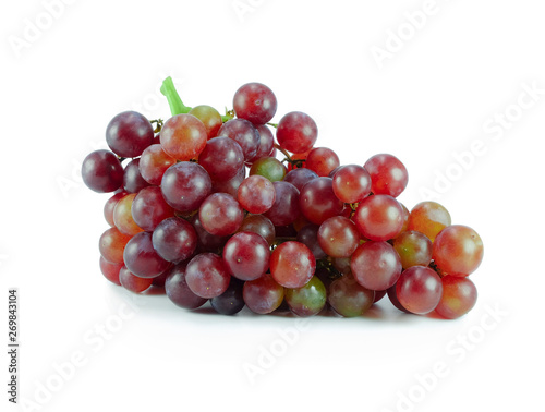 bunch of grape on white