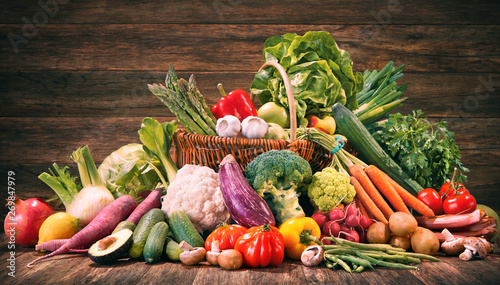 Fototapeta Naklejka Na Ścianę i Meble -  Selection of organic food for healthy nutrition