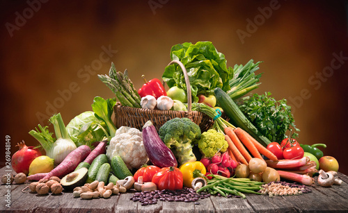 Fototapeta Naklejka Na Ścianę i Meble -  Selection of organic food for healthy nutrition