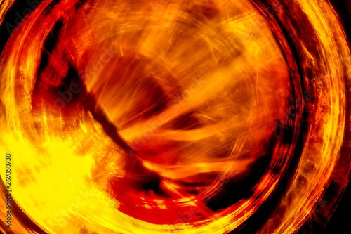 Fire, flames and explosions as circular structures. Concept effective backgrounds.