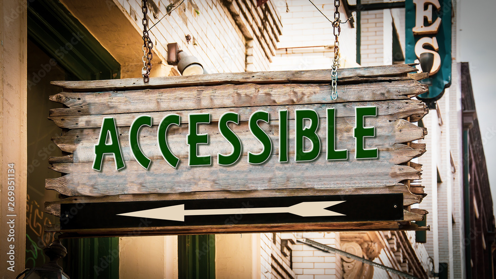 Street Sign to Accessible Street Sign to Accessible