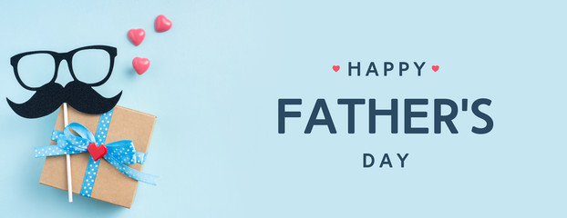 top view of fathers day concept with copy space