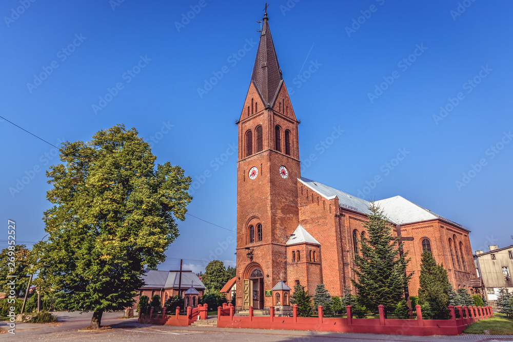 Obraz premium St Theresa of Child Jesus Church in Szymbark, small village in Pomerania region of Poland