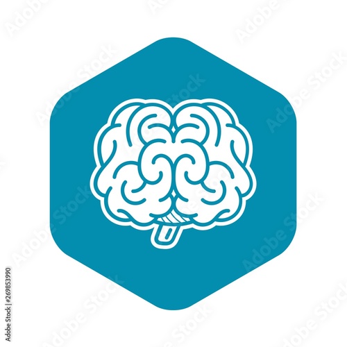 Front brain icon. Simple illustration of front brain vector icon for web design isolated on white background