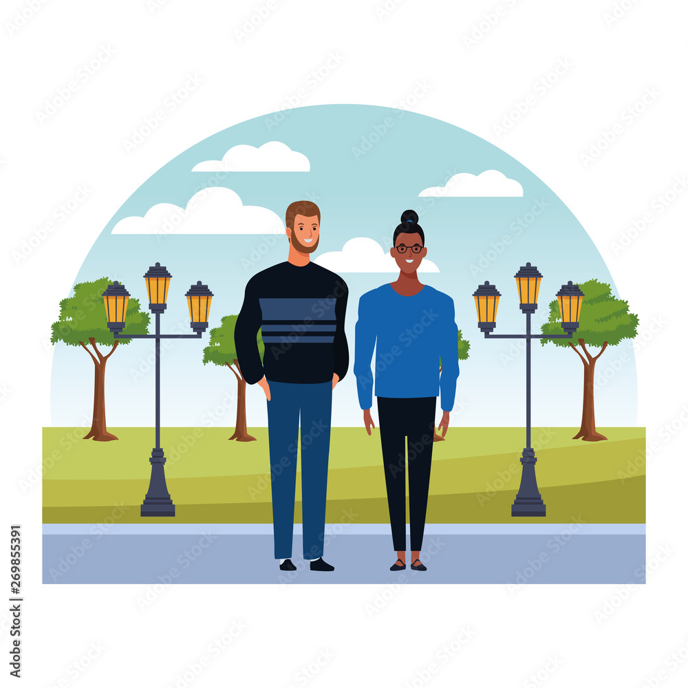 couple avatar cartoon character vector illustration couple avatar cartoon character vector illustration