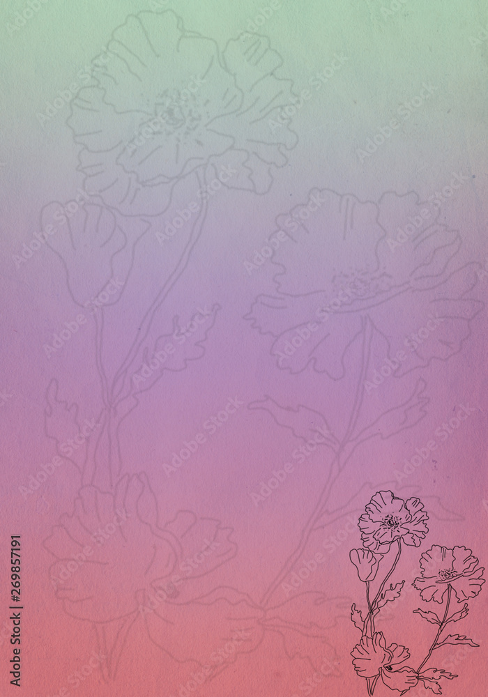 vintage floral background with flowers