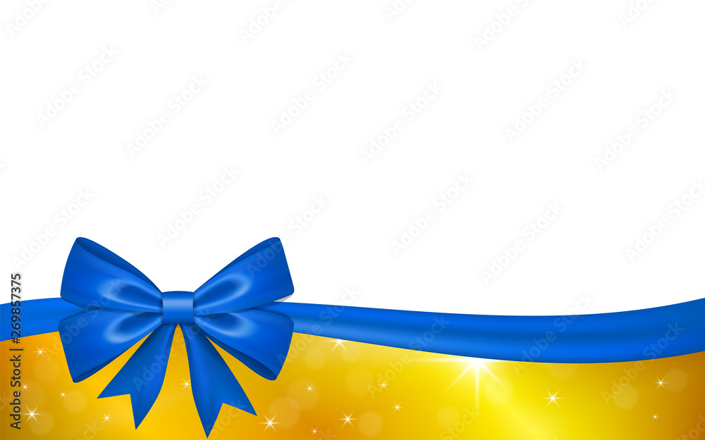 Blue Bow And Ribbon Illustration For Christmas And Birthday Decorations  Stock Illustration - Download Image Now - iStock