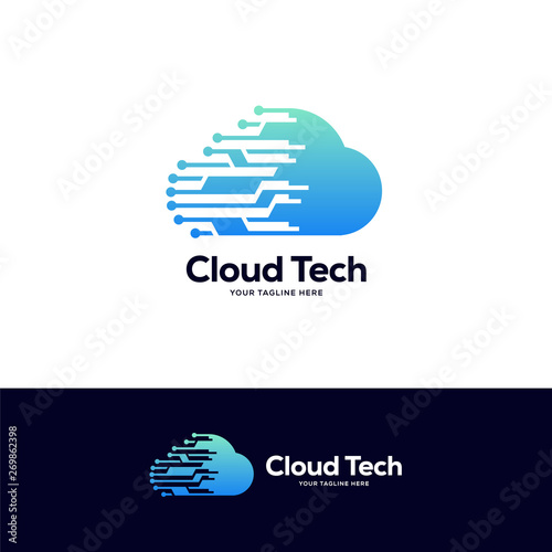 cloud logo designs template, tech logo designs concept