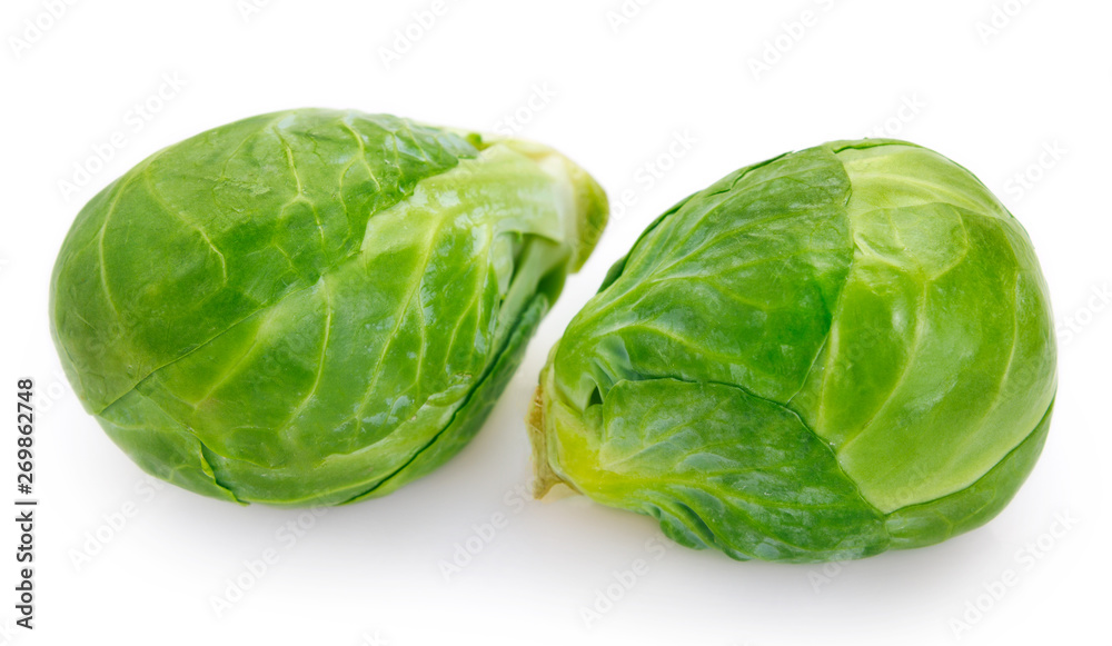 Brussels sprouts on white background Brussels sprouts on white background